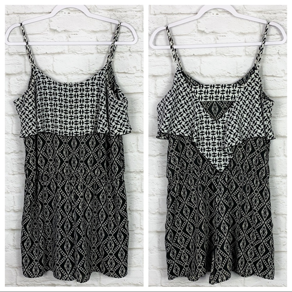 I.N. San Francisco Mixed Media Cutout Back Romper